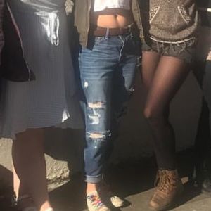 Ripped Boyfriend Jeans